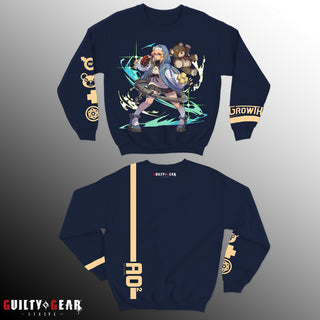 Guilty Gear -Strive- Bridget Premium Cotton/Spandex Crewneck Sweatshirt (Starlight Navy)