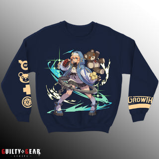 Guilty Gear -Strive- Bridget Premium Cotton/Spandex Crewneck Sweatshirt (Starlight Navy)