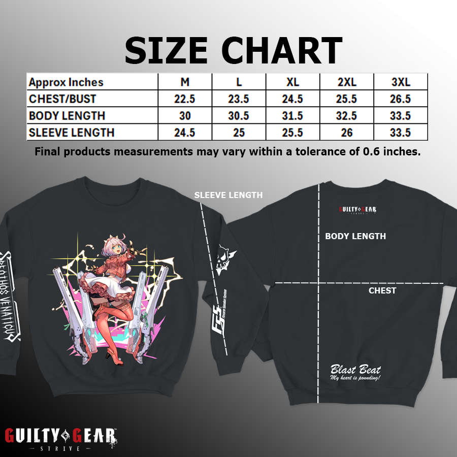 Guilty Gear -Strive- Elphelt Premium Cotton/Spandex Crewneck Guilty Gear -Strive- Elphelt Premium Cotton/Spandex Crewneck