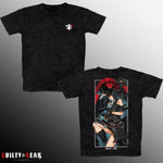 Guilty Gear -Strive- Testament Black Vintage Acid-Wash Shirt