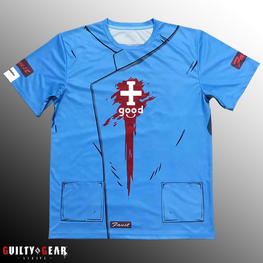 guilty gear strive merch Guilty Gear -Strive- Faust Cosplay V-Neck T-Shirt with Pockets
