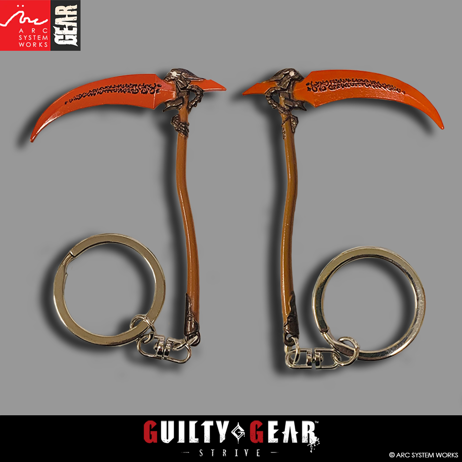 guilty gear keys Guilty Gear -Strive- Testament Scythe Metal Keychain – ArcShopUS